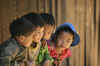 Children in a mountain village near Kalaw