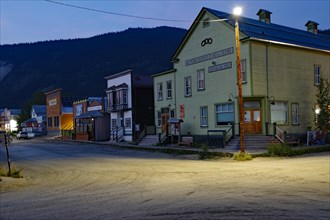 Evening atmosphere in the gold rush town of Dawson City