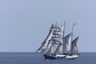 Three-masted sailing vessel