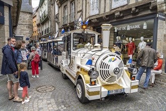 Tourist train in the old town of Vannes
