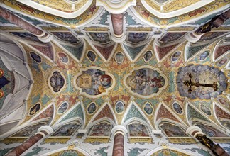 Church vault with magnificent ceiling frescoes