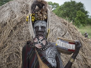 Woman of the Mursi tribe with lip plate