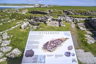 Information board and remains of Norse settlement