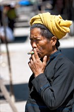 Woman with cigar