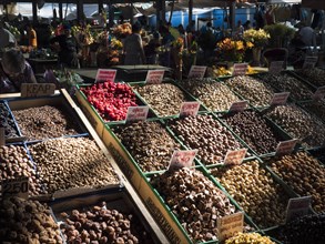 Market stall with various nuts