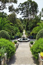 Mediterranean Garden with Fountain