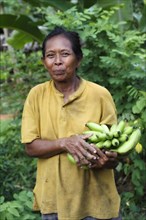 Farmer's wife with bananas