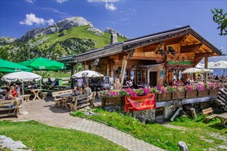 Berggasthof Almstueberl with sun terrace in the Rofan Mountains