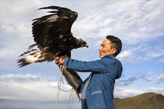 Man with eagle