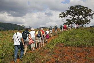 Tourists exploring the Vinales Valley