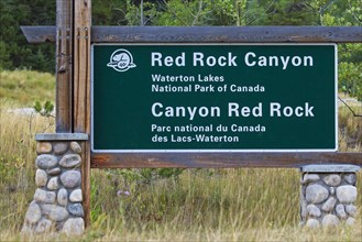 Welcome sign to Red Rock Canyon