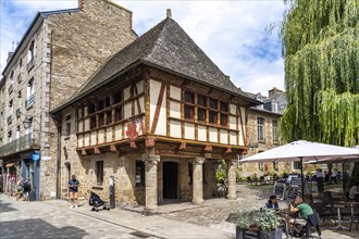 Half-timbering in the historic old town of Dinan