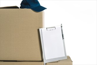 Clipboard courier cap boxes