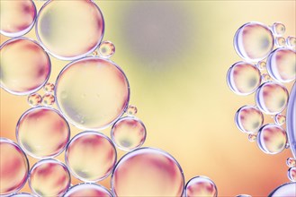 Colorful reflecting oil bubbles background