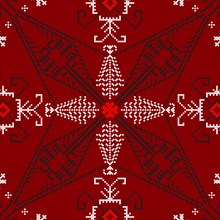 Traditional Latvian embroidery seamless pattern