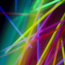 Abstract colorful neon tubes rainbow background