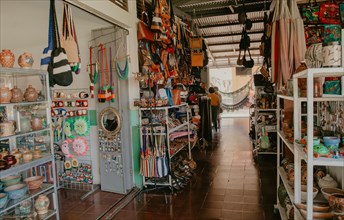 Colorful souvenir craft market in Masaya Nicaragua. Masaya crafts and culture market