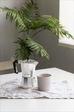 Modern home decor with coffee arrangement