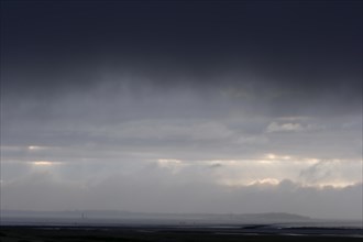 Stormy atmosphere on the island of Minsener Oog