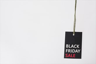 Label with black friday title