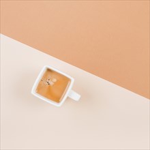 Coffee white cup dual background