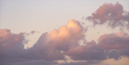 Atmospheric clouds at sunset