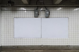 Billboard template subway station