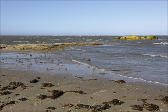 Remains of a World War II bunker on the island of Minsener Oog