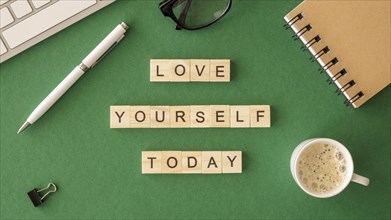 Motivational message self love concept v