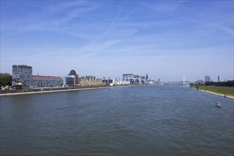 View of Cologne and the Cologne Rheinauhafen from the South Bridge