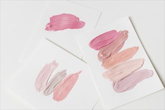 Cosmetic product strokes paper