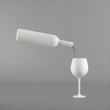 Pouring wine mockup