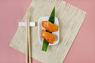 Traditional japanese sushi composition