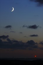 Moonset over Wangerooge