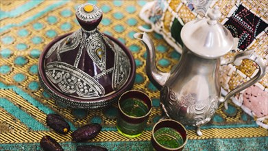 Ramadan concept with tea set