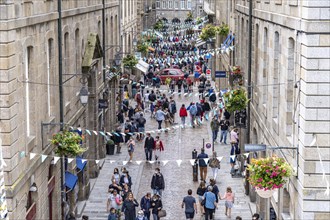 Pedestrian zone in the old town of Saint Malo