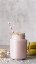 Banana oat delicious smoothie