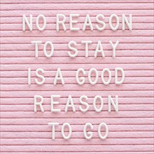 Motivational message pink background