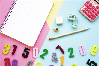 Numbers near stationery calculator