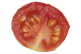 Cross section of a cocktail tomato