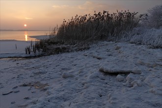 Weser beach in winter