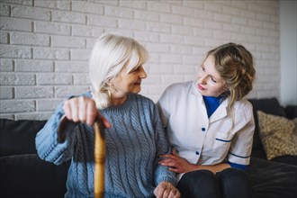 Retirement home concept with nurse