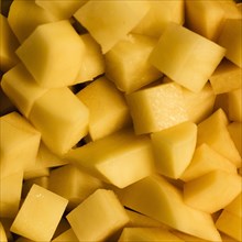 Close up slices pineapple texture background