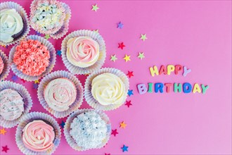 Birthday cupcakes arrangement