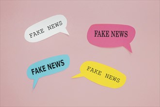Fake news speech bubbles