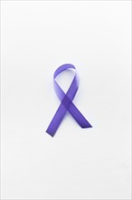 Violet lymphoma ribbon white background