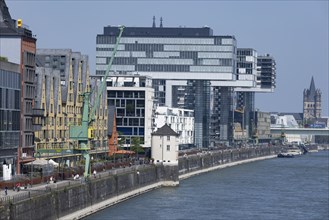 Cologne Rheinauhafen with so-called Siebengebirge