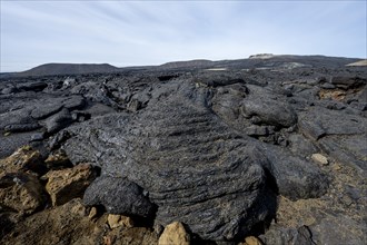 Fagradalsfjall volcano and cooled lava