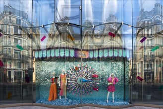 Fashion window from the Paris department stores' Les Galeries Lafayette