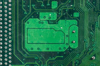 Extreme close up computer circuit board